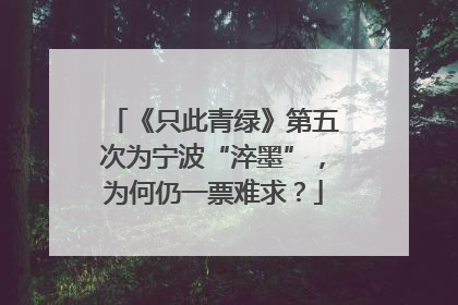 《只此青绿》第五次为宁波“淬墨”，为何仍一票难求？