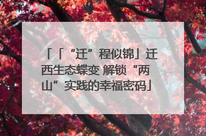 「“迁”程似锦」迁西生态蝶变 解锁“两山”实践的幸福密码