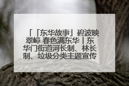 「东华故事」碧波映翠嶂 春色满东华丨东华门街道河长制、林长制、垃圾分类主题宣传如火如荼中