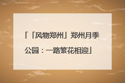 「风物郑州」郑州月季公园：一路繁花相迎