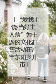 “爱我上饶·当好主人翁”为主题的文化赶集活动在广丰东阳乡开市