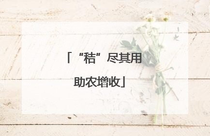 “秸”尽其用 助农增收