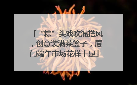 “粽”头戏吹混搭风，创意装满菜篮子，厦门端午市场花样十足