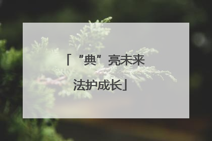 “典”亮未来 法护成长