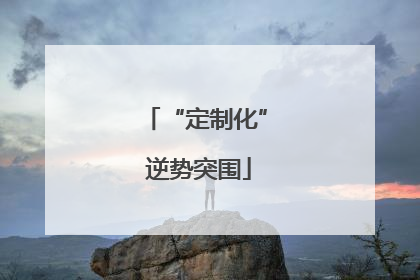 “定制化” 逆势突围