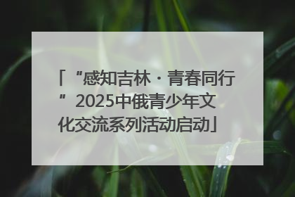 “感知吉林・青春同行”2025中俄青少年文化交流系列活动启动