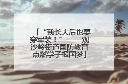 “我长大后也要穿军装！”——观沙岭街道国防教育点燃学子报国梦