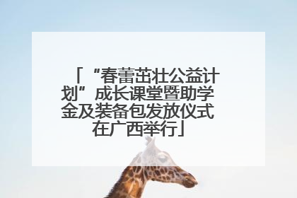 “春蕾茁壮公益计划”成长课堂暨助学金及装备包发放仪式在广西举行