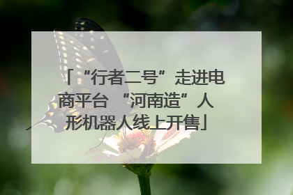 “行者二号”走进电商平台 “河南造”人形机器人线上开售