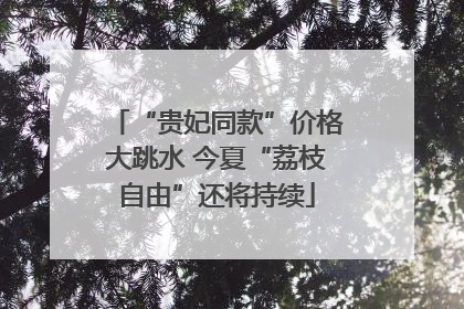 “贵妃同款”价格大跳水 今夏“荔枝自由”还将持续
