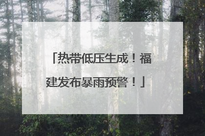 热带低压生成！福建发布暴雨预警！