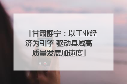 甘肃静宁：以工业经济为引擎 驱动县域高质量发展加速度