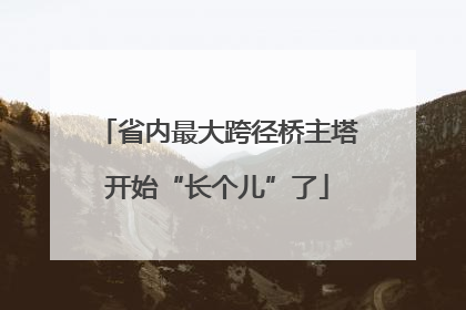 省内最大跨径桥主塔开始“长个儿”了