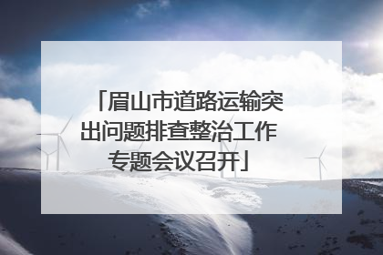 眉山市道路运输突出问题排查整治工作专题会议召开