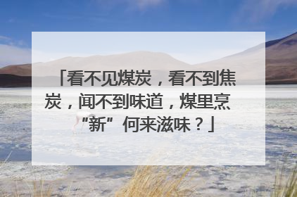 看不见煤炭，看不到焦炭，闻不到味道，煤里烹“新”何来滋味？