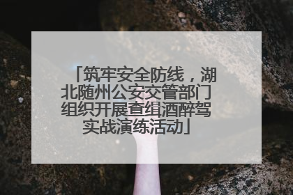筑牢安全防线，湖北随州公安交管部门组织开展查缉酒醉驾实战演练活动