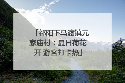 祁阳下马渡镇元家庙村：夏日荷花开 游客打卡热