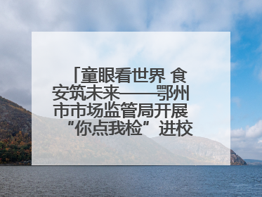 童眼看世界 食安筑未来——鄂州市市场监管局开展“你点我检”进校园六一特别活动