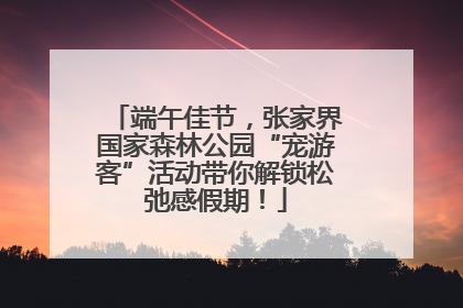 端午佳节，张家界国家森林公园“宠游客”活动带你解锁松弛感假期！