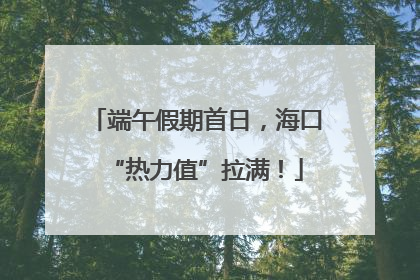 端午假期首日，海口“热力值”拉满！