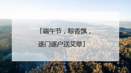 端午节，粽香飘，逐门逐户送艾草