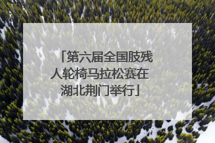 第六届全国肢残人轮椅马拉松赛在湖北荆门举行