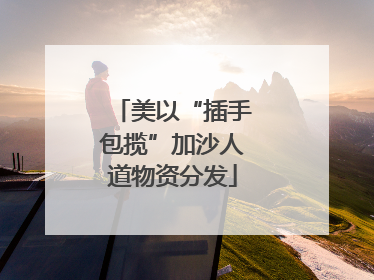 美以“插手包揽”加沙人道物资分发