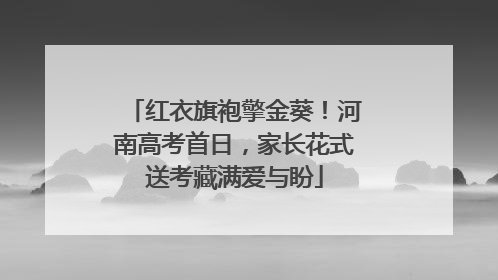 红衣旗袍擎金葵！河南高考首日，家长花式送考藏满爱与盼