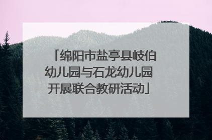 绵阳市盐亭县岐伯幼儿园与石龙幼儿园开展联合教研活动