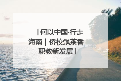 何以中国·行走海南｜侨校飘茶香 职教新发展