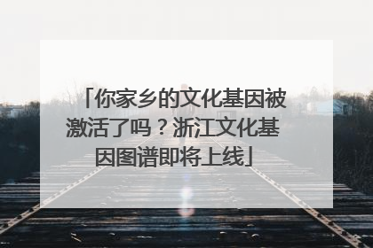 你家乡的文化基因被激活了吗？浙江文化基因图谱即将上线