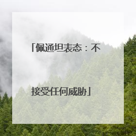 佩通坦表态：不接受任何威胁