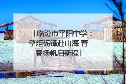 临汾市平阳中学：擎炬砺锋赴山海 青春扬帆启新程