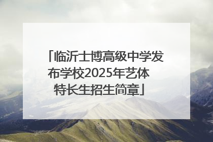 临沂士博高级中学发布学校2025年艺体特长生招生简章