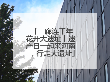 一廊连千年 花开大遗址丨遗产日一起来河南，行走大遗址
