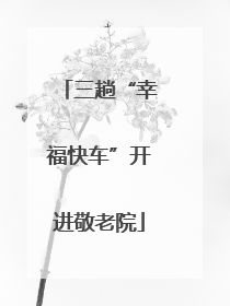 三趟“幸福快车”开进敬老院