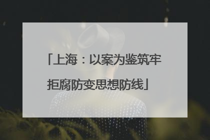 上海：以案为鉴筑牢拒腐防变思想防线