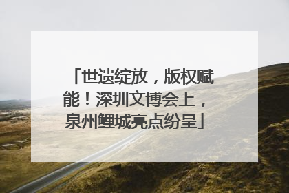 世遗绽放，版权赋能！深圳文博会上，泉州鲤城亮点纷呈