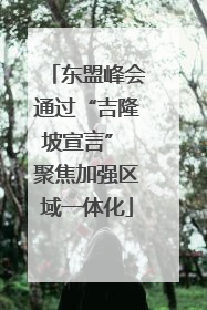 东盟峰会通过“吉隆坡宣言” 聚焦加强区域一体化