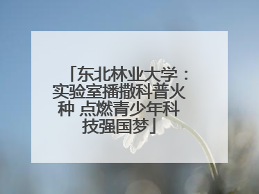 东北林业大学：实验室播撒科普火种 点燃青少年科技强国梦