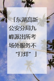 东湖高新公安分局九峰派出所考场外服务不“打烊”