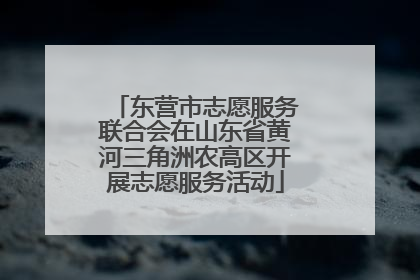 东营市志愿服务联合会在山东省黄河三角洲农高区开展志愿服务活动