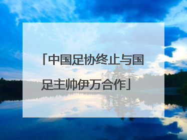中国足协终止与国足主帅伊万合作