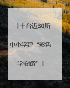 丰台近30所中小学建“彩色学安路”