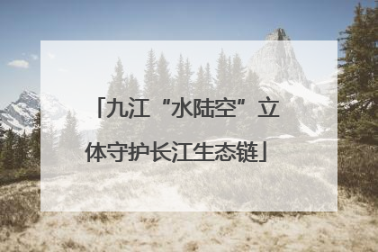 九江“水陆空”立体守护长江生态链