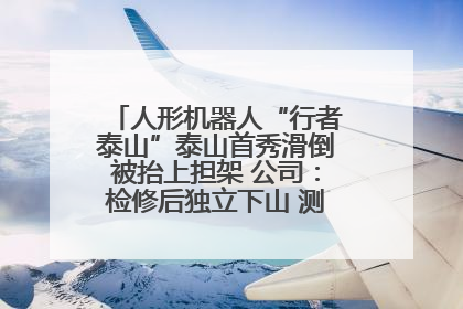 人形机器人“行者泰山”泰山首秀滑倒被抬上担架 公司：检修后独立下山 测试就是为暴露问题