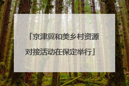 京津冀和美乡村资源对接活动在保定举行