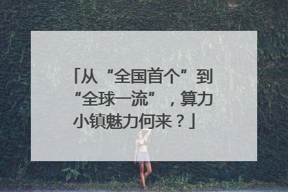 从“全国首个”到“全球一流”，算力小镇魅力何来？