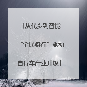 从代步到智能 “全民骑行”驱动自行车产业升级