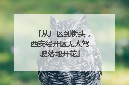 从厂区到街头，西安经开区无人驾驶落地开花